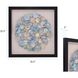Abstract Chrysanthemum Blue/Natural/Black Shadowbox Art